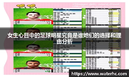女生心目中的足球明星究竟是谁她们的选择和理由分析